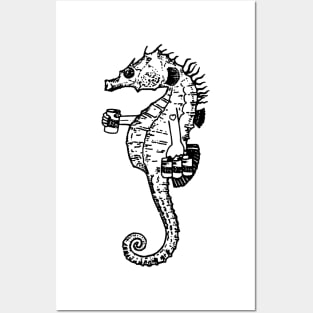 seahorse beer Posters and Art